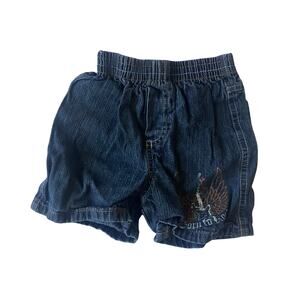 Dark Denim BORN TO ROCK Shorts